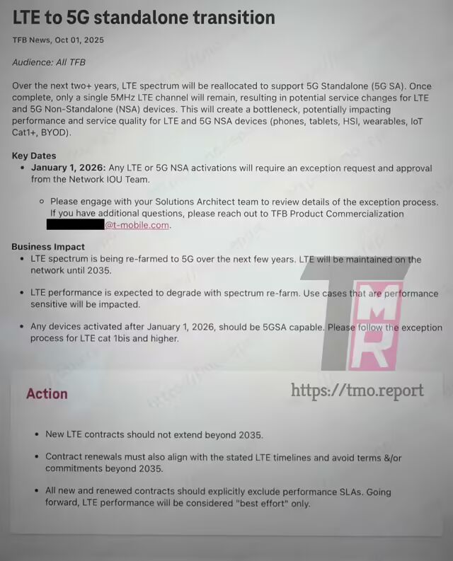 美国第三大运营商曝光4G退网
